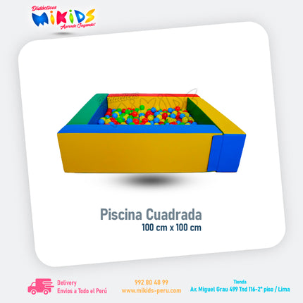 PISCINA CUADRADA 100CM || Premium