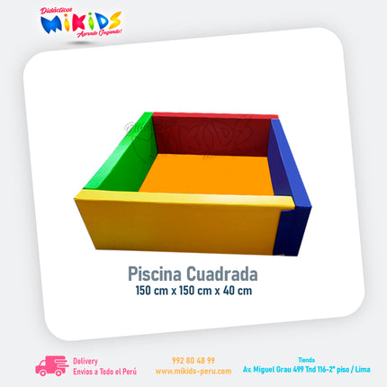 PISCINA CUADRADA 150 CM || Premium